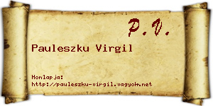 Pauleszku Virgil névjegykártya